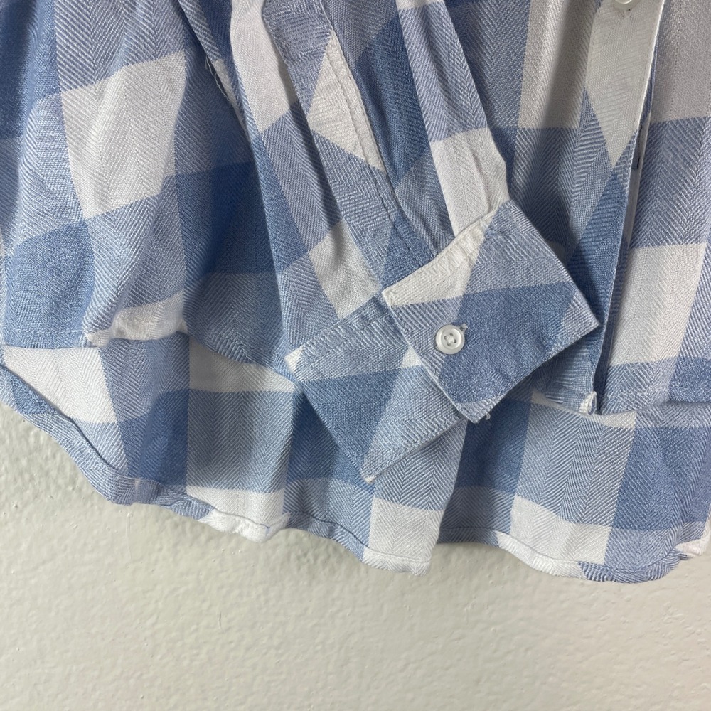 Rails Hunter Shirt Large White Powder Blue Plaid Coastal Preppy Button Down - Picture 2 of 10